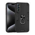 For Realme C65 Shockproof Metal Ring Holder Phone Case(Black) - 1