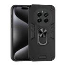 For Realme Narzo 70 Pro Shockproof Metal Ring Holder Phone Case(Black) - 1