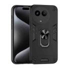 For Realme V50 Shockproof Metal Ring Holder Phone Case(Black) - 1