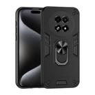 For Realme 13 5G Shockproof Metal Ring Holder Phone Case(Black) - 1
