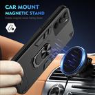For Realme C75 Shockproof Metal Ring Holder Phone Case(Black) - 2