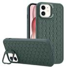 For iPhone 11 Honeycomb Radiating Lens Holder TPU Phone Case(Green) - 1