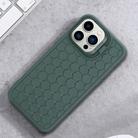 For iPhone 16 Pro Max Honeycomb Radiating Lens Holder TPU Phone Case(Green) - 2