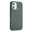 For iPhone 16 Plus Honeycomb Radiating Lens Holder TPU Phone Case(Green) - 3