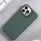 For iPhone 16 Pro Max Honeycomb Radiating Holder TPU Phone Case with Lanyard(Green) - 2