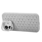 For iPhone 16 Plus Honeycomb Radiating Holder TPU Phone Case with Lanyard(Grey) - 2