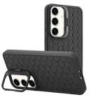For Samsung Galaxy A14 4G/5G Honeycomb Radiating Lens Holder TPU Phone Case(Black) - 1