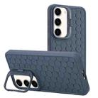 For Samsung Galaxy S23 5G Honeycomb Radiating Lens Holder TPU Phone Case(Blue) - 1