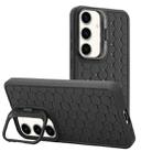 For Samsung Galaxy S23 FE 5G Honeycomb Radiating Lens Holder TPU Phone Case(Black) - 1