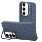 For Samsung Galaxy S24 5G Honeycomb Radiating Lens Holder TPU Phone Case(Blue) - 1