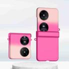 For Huawei Pocket 2 PC Side Buckle Full Coverage Shockproof Phone Case with Hinge(Rose Pink Gradient) - 1