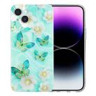 For iPhone 14 Plus Colorful Painting Pattern TPU Phone Case(Butterflies) - 1