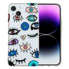For iPhone 14 Colorful Painting Pattern TPU Phone Case(Eye Monster) - 1