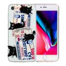 For iPhone SE 2022 / 2020 / 8 / 7 Colorful Painting Pattern TPU Phone Case(Black Cat) - 1