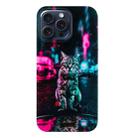 For iPhone 16 Pro Max Colorful Painting Pattern TPU Phone Case(Traffic Light Cat) - 3