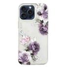 For iPhone 16 Pro Colorful Painting Pattern TPU Phone Case(Peony) - 3