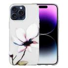 For iPhone 16 Pro Colorful Painting Pattern TPU Phone Case(White Flowers) - 1