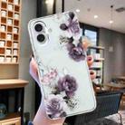 For iPhone 16 Plus Colorful Painting Pattern TPU Phone Case(Peony) - 2