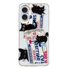 For iPhone 16 Plus Colorful Painting Pattern TPU Phone Case(Black Cat) - 3