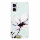 For iPhone 16 Plus Colorful Painting Pattern TPU Phone Case(White Flowers) - 3