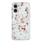 For iPhone 16 Plus Colorful Painting Pattern TPU Phone Case(Red Flowers) - 3