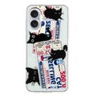 For iPhone 16 Colorful Painting Pattern TPU Phone Case(Black Cat) - 3