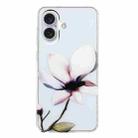 For iPhone 16 Colorful Painting Pattern TPU Phone Case(White Flowers) - 3