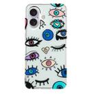 For iPhone 16 Colorful Painting Pattern TPU Phone Case(Eye Monster) - 3
