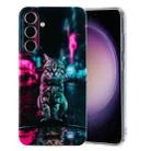 For Samsung Galaxy A15 4G / 5G Colorful Painting Pattern TPU Phone Case(Traffic Light Cat) - 1