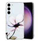 For Samsung Galaxy S23 5G Colorful Painting Pattern TPU Phone Case(White Flowers) - 1