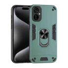 For Tecno Camon 19 Neo Shockproof Metal Ring Holder Phone Case(Green) - 1