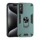 For Tecno Pop 5 Pro Shockproof Metal Ring Holder Phone Case(Green) - 1