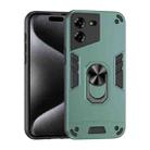 For Tecno Pova 5 Shockproof Metal Ring Holder Phone Case(Green) - 1