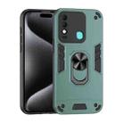 For Tecno Spark 8T Shockproof Metal Ring Holder Phone Case(Green) - 1