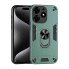 For Tecno Spark 10 Pro Shockproof Metal Ring Holder Phone Case(Green) - 1