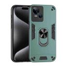 For Tecno Spark 10 5G Shockproof Metal Ring Holder Phone Case(Green) - 1