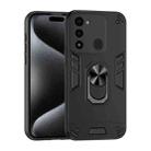 For Tecno Spark Go 2022 Shockproof Metal Ring Holder Phone Case(Black) - 1