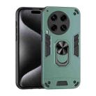 For Tecno Camon 30 Premier Shockproof Metal Ring Holder Phone Case(Green) - 1