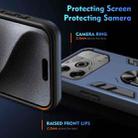 For Tecno Pova 6 Pro Shockproof Metal Ring Holder Phone Case(Blue) - 3