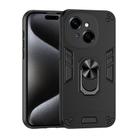 For Tecno Spark Go 1 / Spark Go Shockproof Metal Ring Holder Phone Case(Black) - 1