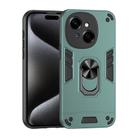 For Tecno Spark Go 1 / Spark Go Shockproof Metal Ring Holder Phone Case(Green) - 1