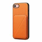 For iPhone 7 / 8 / SE 2022 D04 Calf Texture Dual Card Slot Holder Phone Case(Orange) - 1