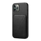 For iPhone 11 Pro D04 Calf Texture Dual Card Slot Holder Phone Case(Black) - 1