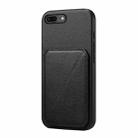 For iPhone 7 Plus / 8 Plus D04 Calf Texture Dual Card Slot Holder Phone Case(Black) - 1
