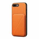 For iPhone 7 Plus / 8 Plus D04 Calf Texture Dual Card Slot Holder Phone Case(Orange) - 1