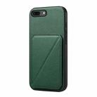 For iPhone 7 Plus / 8 Plus D04 Calf Texture Dual Card Slot Holder Phone Case(Green) - 1