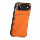 For iPhone 17 Air D04 Calf Texture Dual Card Slot Holder Phone Case(Orange) - 3