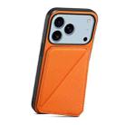 For iPhone 17 Pro D04 Calf Texture Dual Card Slot Holder Phone Case(Orange) - 3