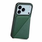 For iPhone 17 Pro D04 Calf Texture Dual Card Slot Holder Phone Case(Green) - 3