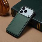 For iPhone 17 Pro Max D04 Calf Texture Dual Card Slot Holder Phone Case(Green) - 2